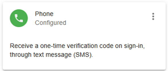 One time verification code